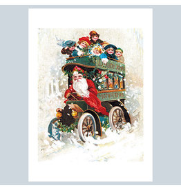 Laughing Elephant The Santa Bus A7 Christmas Notecard
