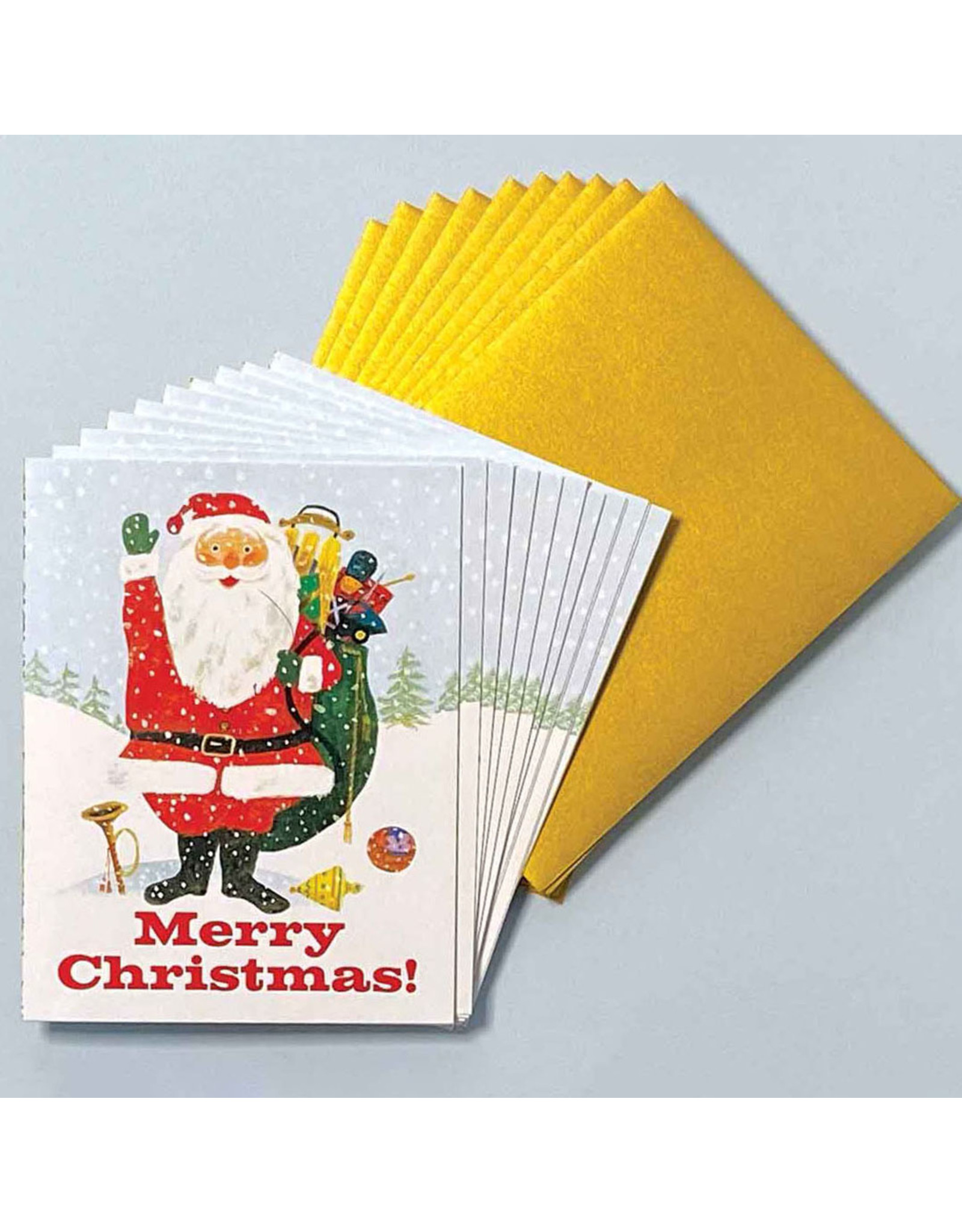 Laughing Elephant Santa Waving LGB A7 Christmas Notecards Box of 10