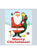 Laughing Elephant Santa Waving LGB A7 Christmas Notecards Box of 10