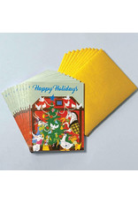 Laughing Elephant Animals' Christmas Tree LGB A7 Notecards Box of 10