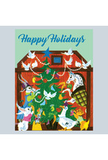 Laughing Elephant Animals' Christmas Tree LGB A7 Notecards Box of 10