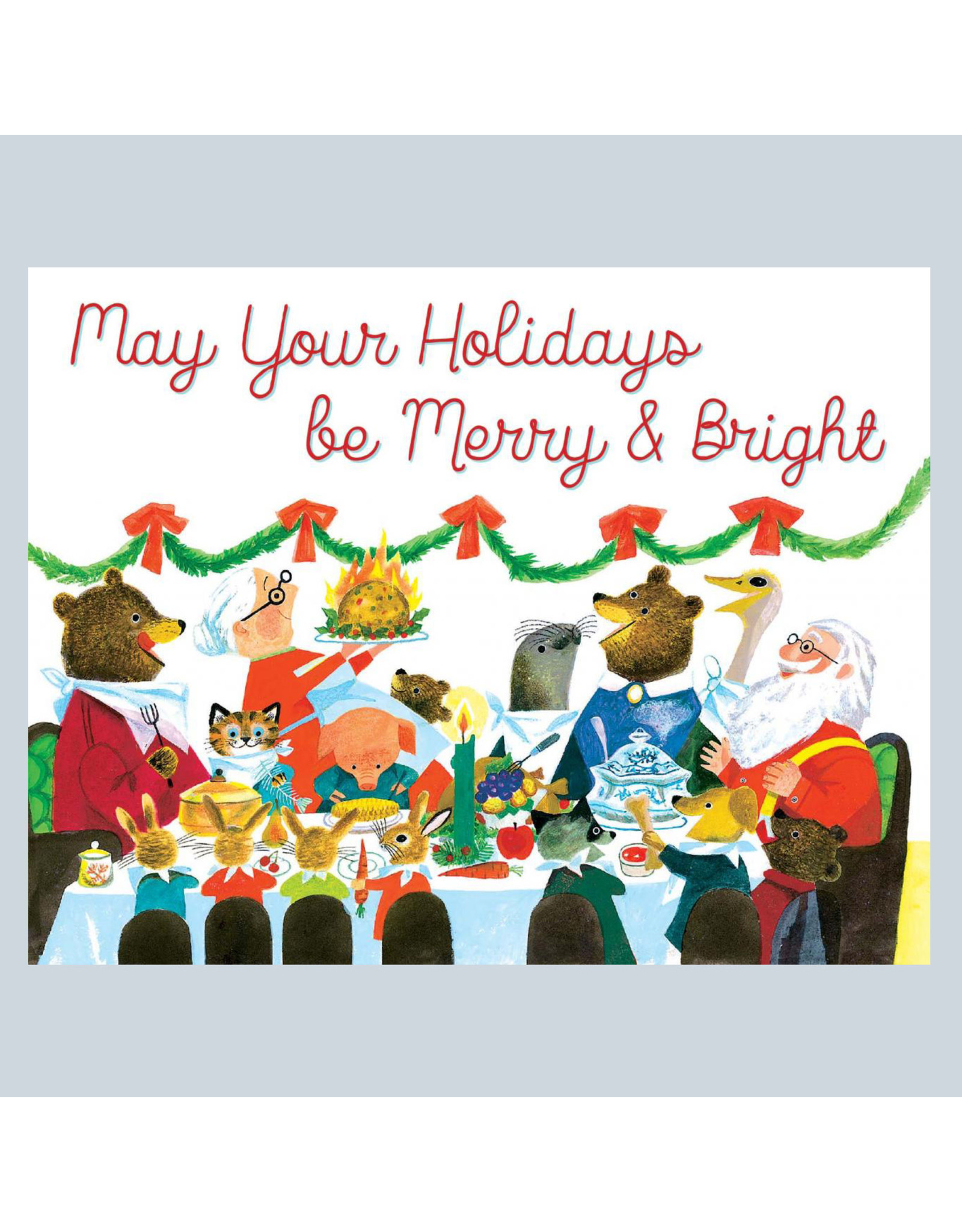 Laughing Elephant Christmas Dinner LGB A7 Notecards Box of 10