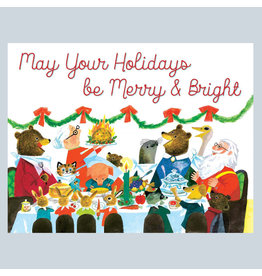 Laughing Elephant Christmas Dinner LGB A7 Notecards Box of 10