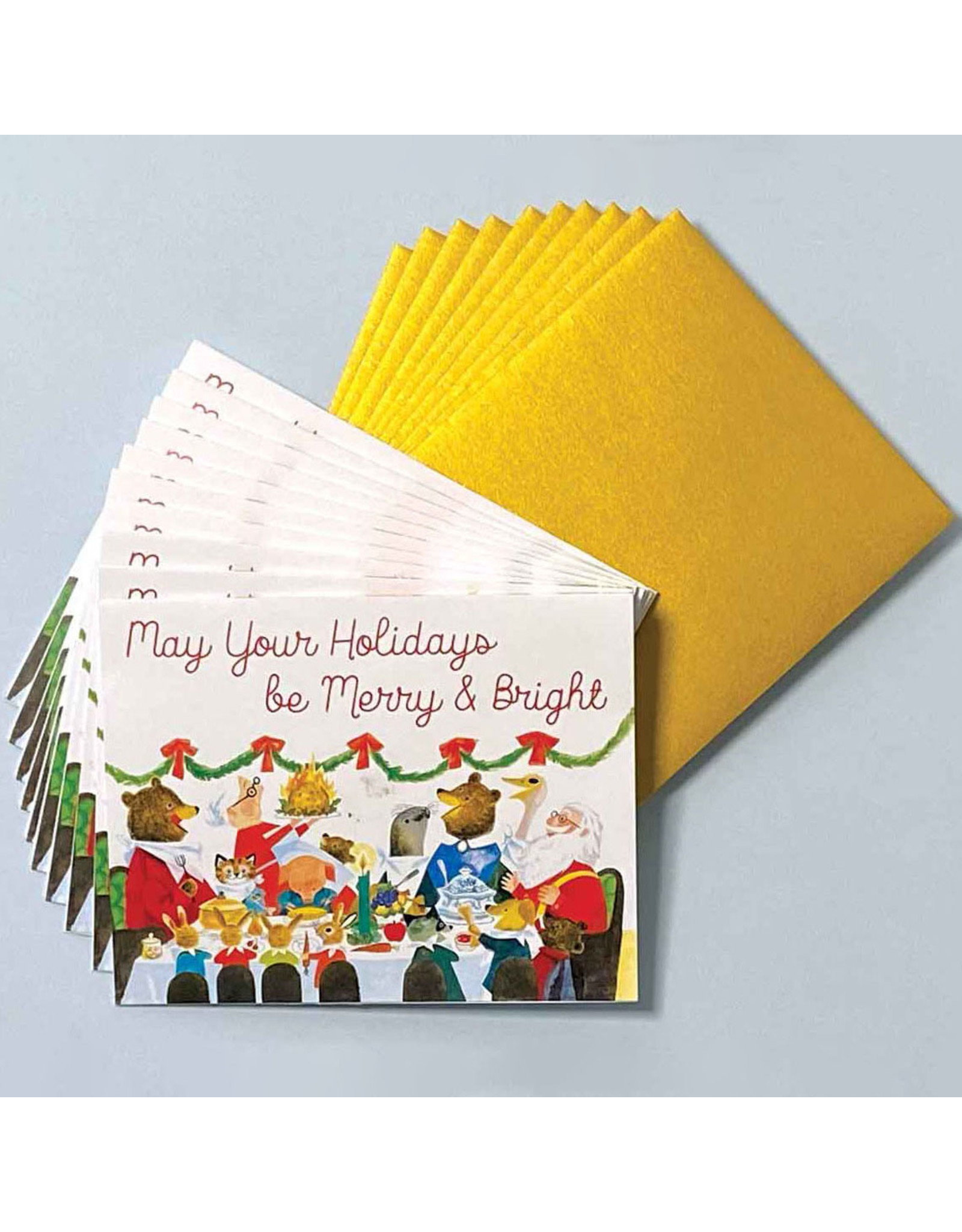Laughing Elephant Christmas Dinner LGB A7 Notecards Box of 10