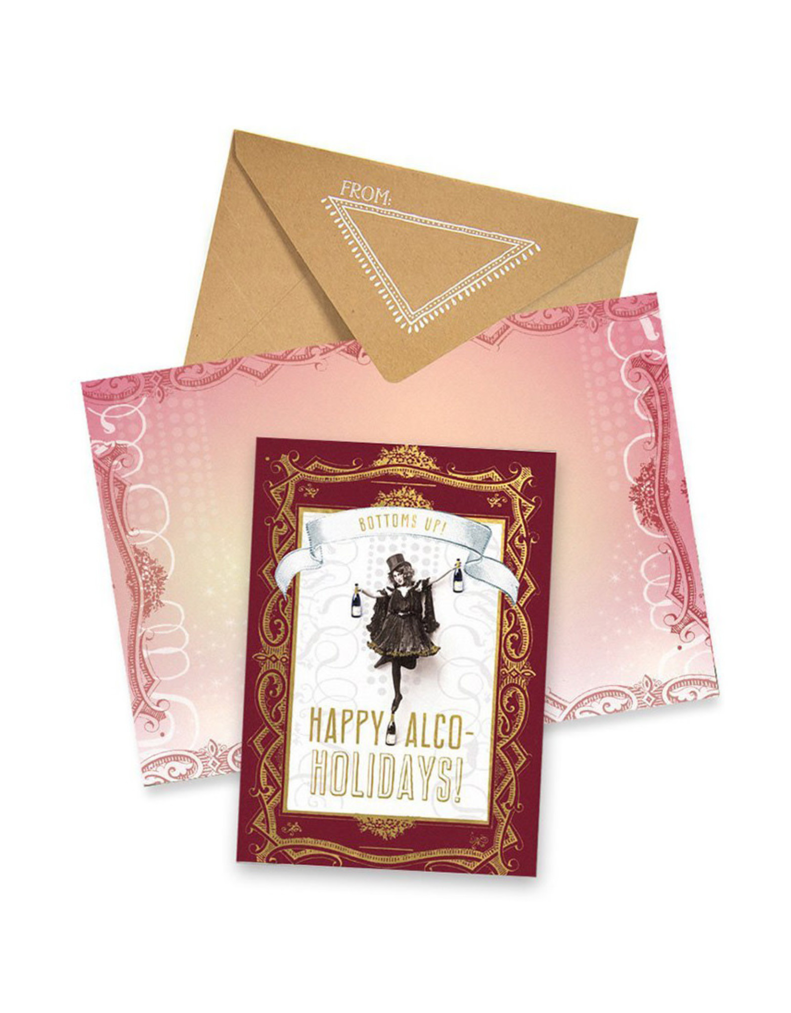 Papaya! Happy Alco-Holidays A7 Holiday Notecard