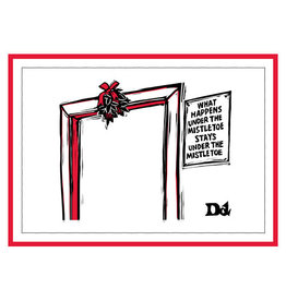 The New Yorker Under the Mistletoe A7 Notecard