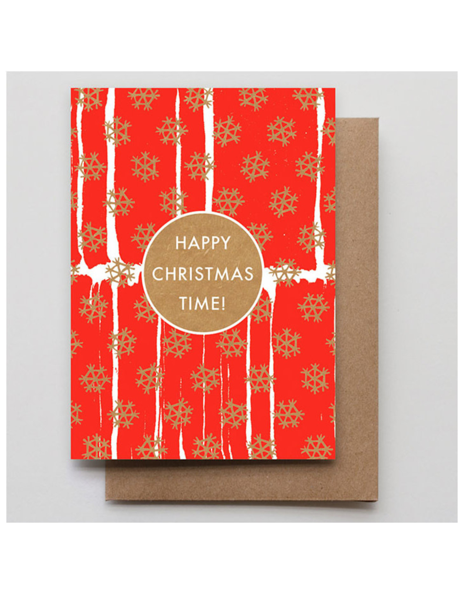 Hammerpress Happy Christmas Time 4-Bar Notecard