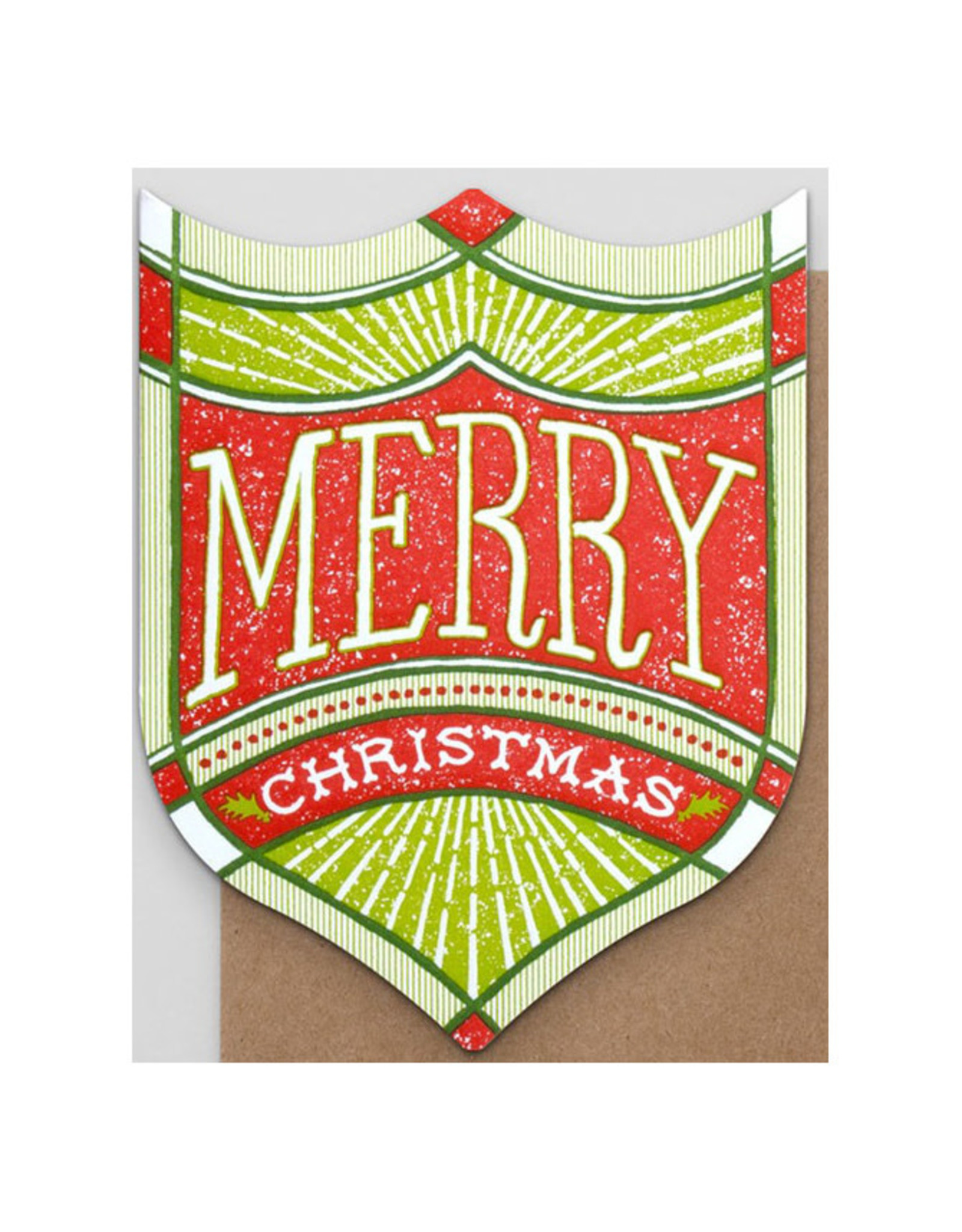 Hammerpress Merry Christmas Badge A2 Notecard