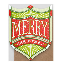 Hammerpress Merry Christmas Badge A2 Notecard
