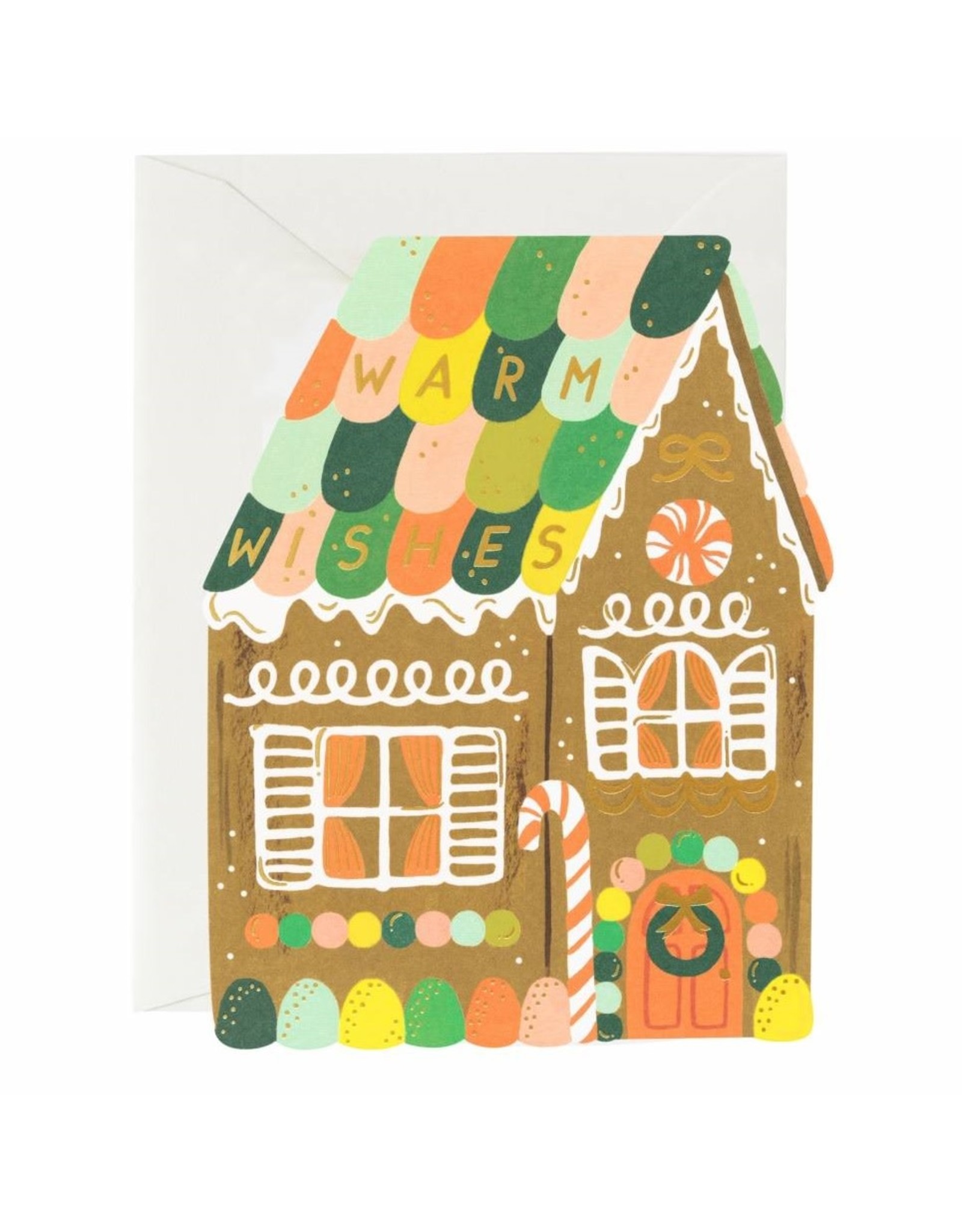 Rifle Paper Co. Gingerbread House Die-Cut A2 Christmas Notecard