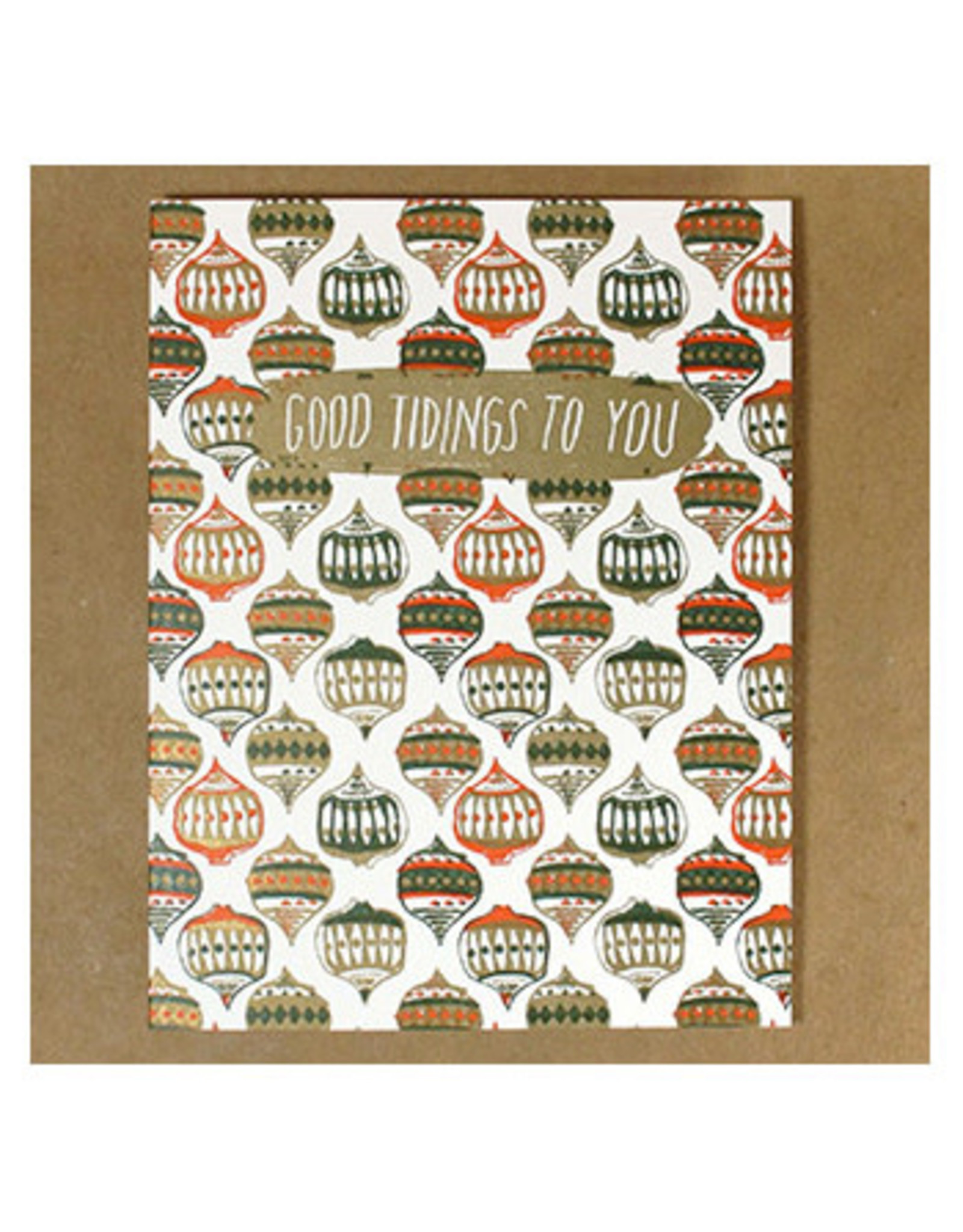 Egg Press Ornament Good Tidings A2 Christmas Notecard