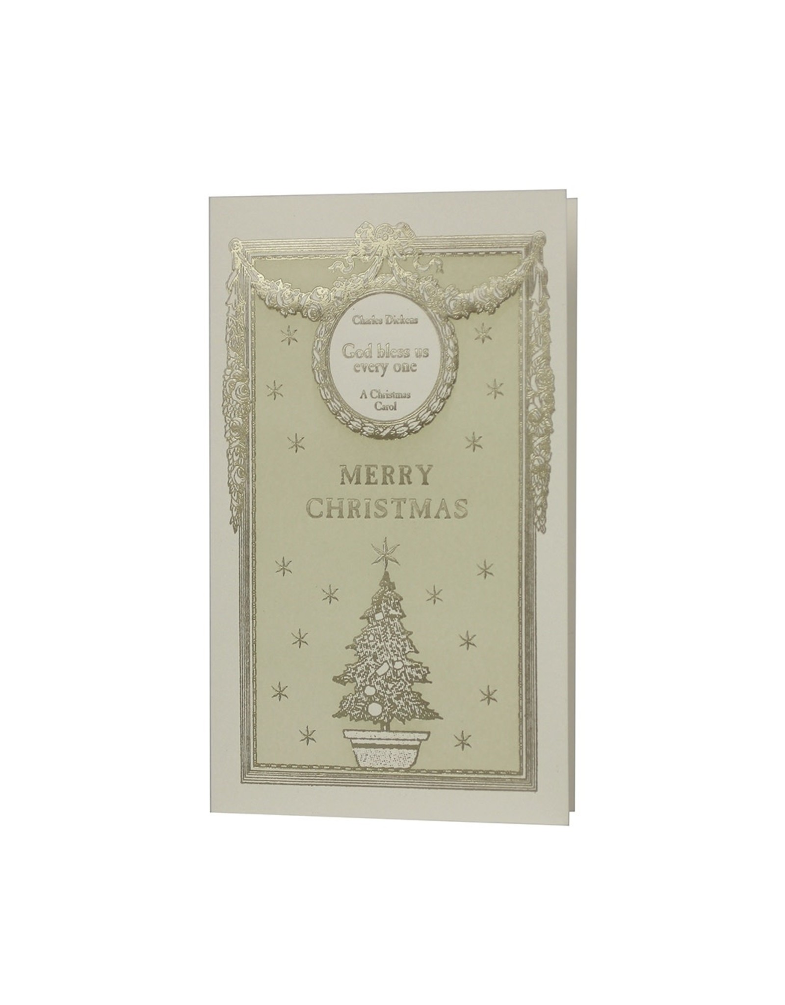Oblation Papers & Press Merry Christmas English Lit Collection Letterpress Christmas Box of 6 Notecards