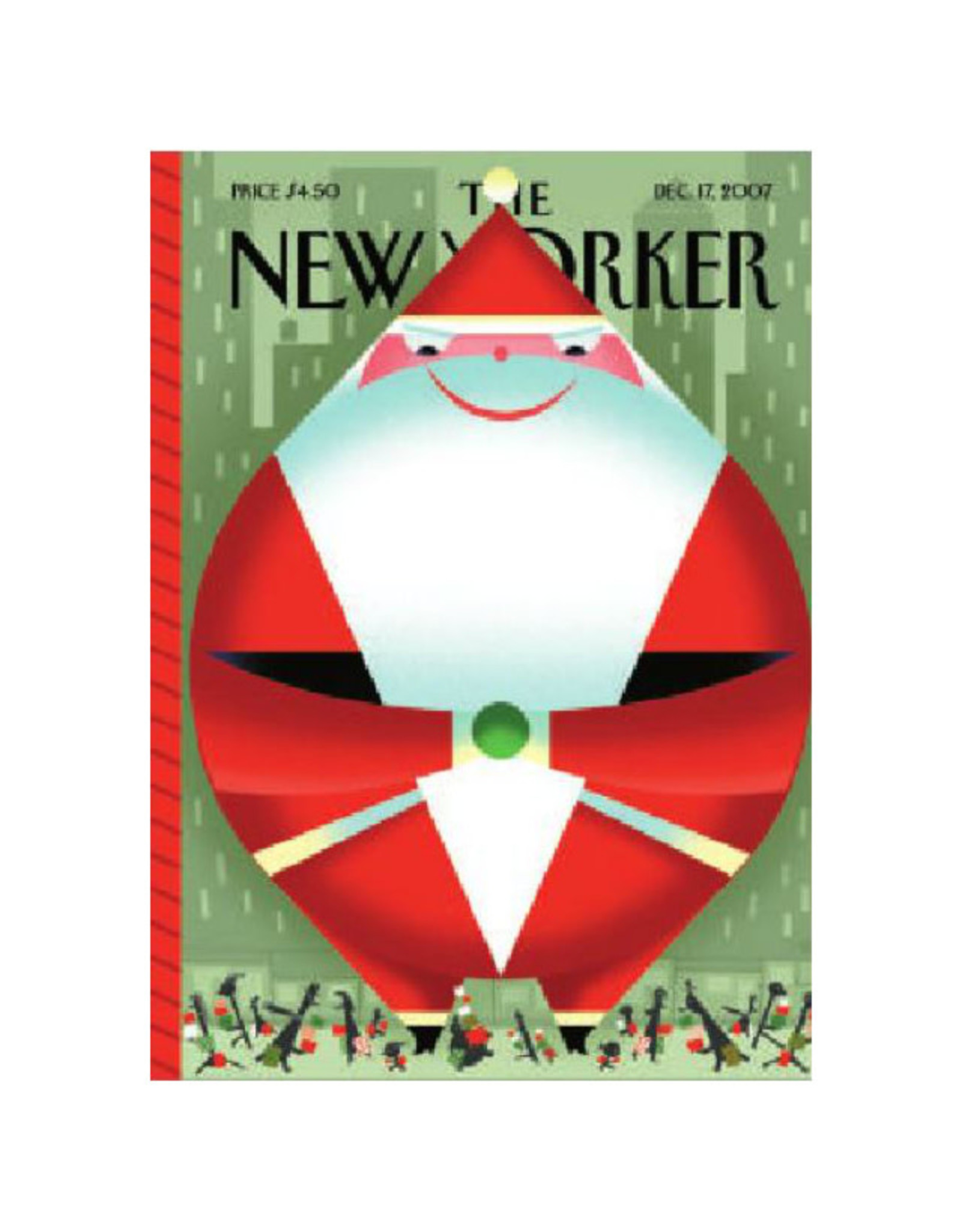 The New Yorker Giant Santa Cover A7 Christmas Notecard