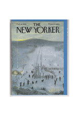 The New Yorker Skiers at the Lift A7 Christmas Notecard