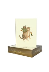Paula Skene Designs Cat & Mouse Christmas Card Box of 8 Notecards