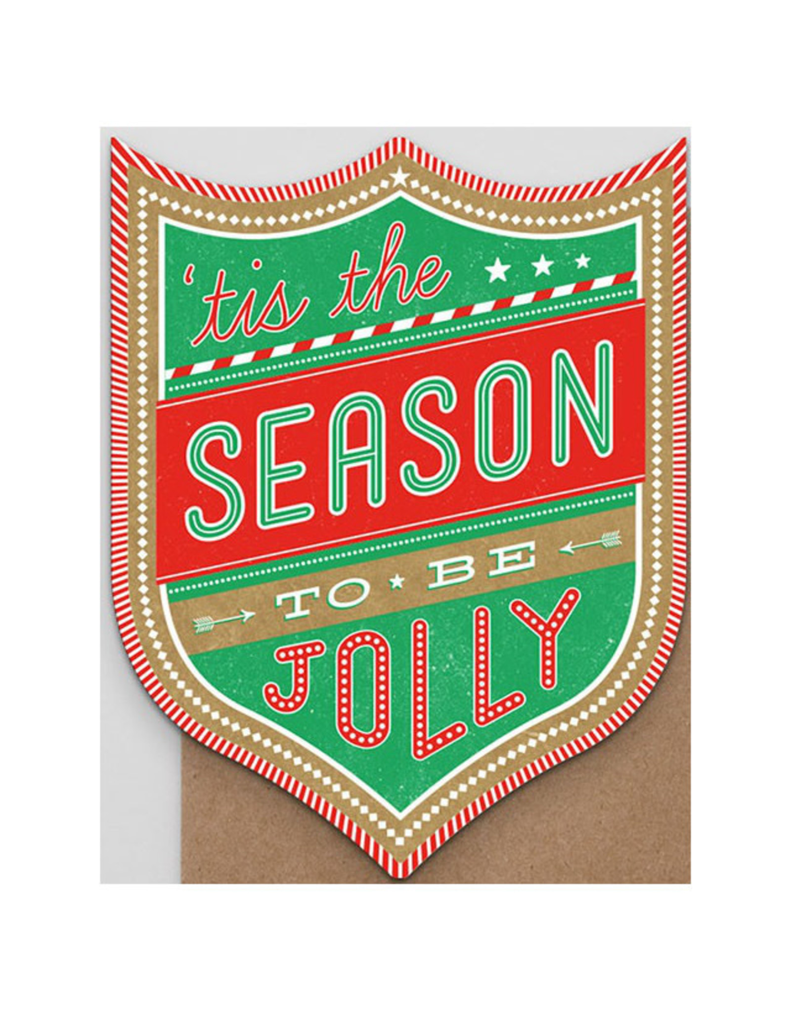 Hammerpress Tis the Season Badge A2 Christmas Notecard