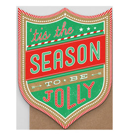 Hammerpress Tis the Season Badge A2 Christmas Notecard
