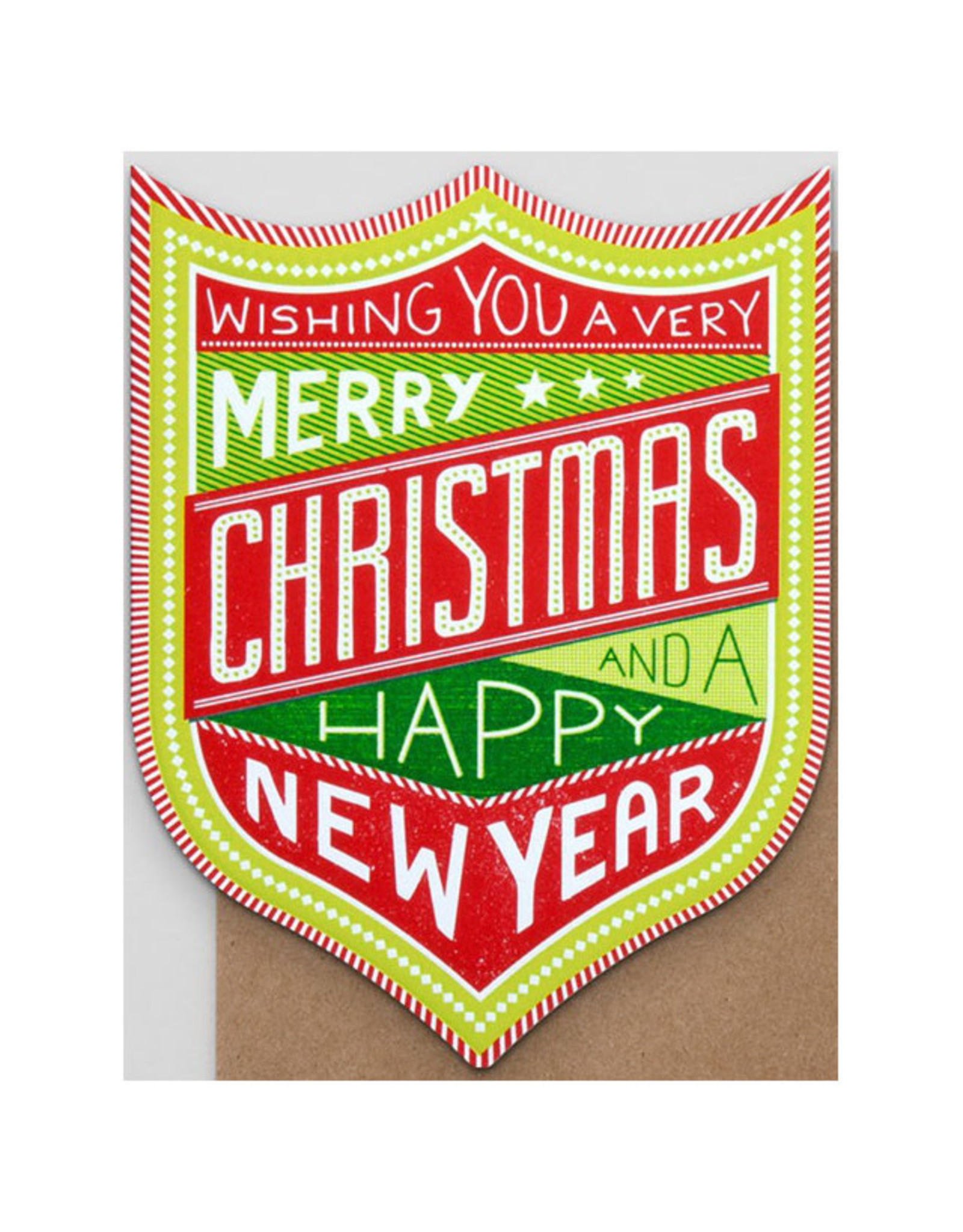 Hammerpress Christmas & New Year Badge A2 Notecard