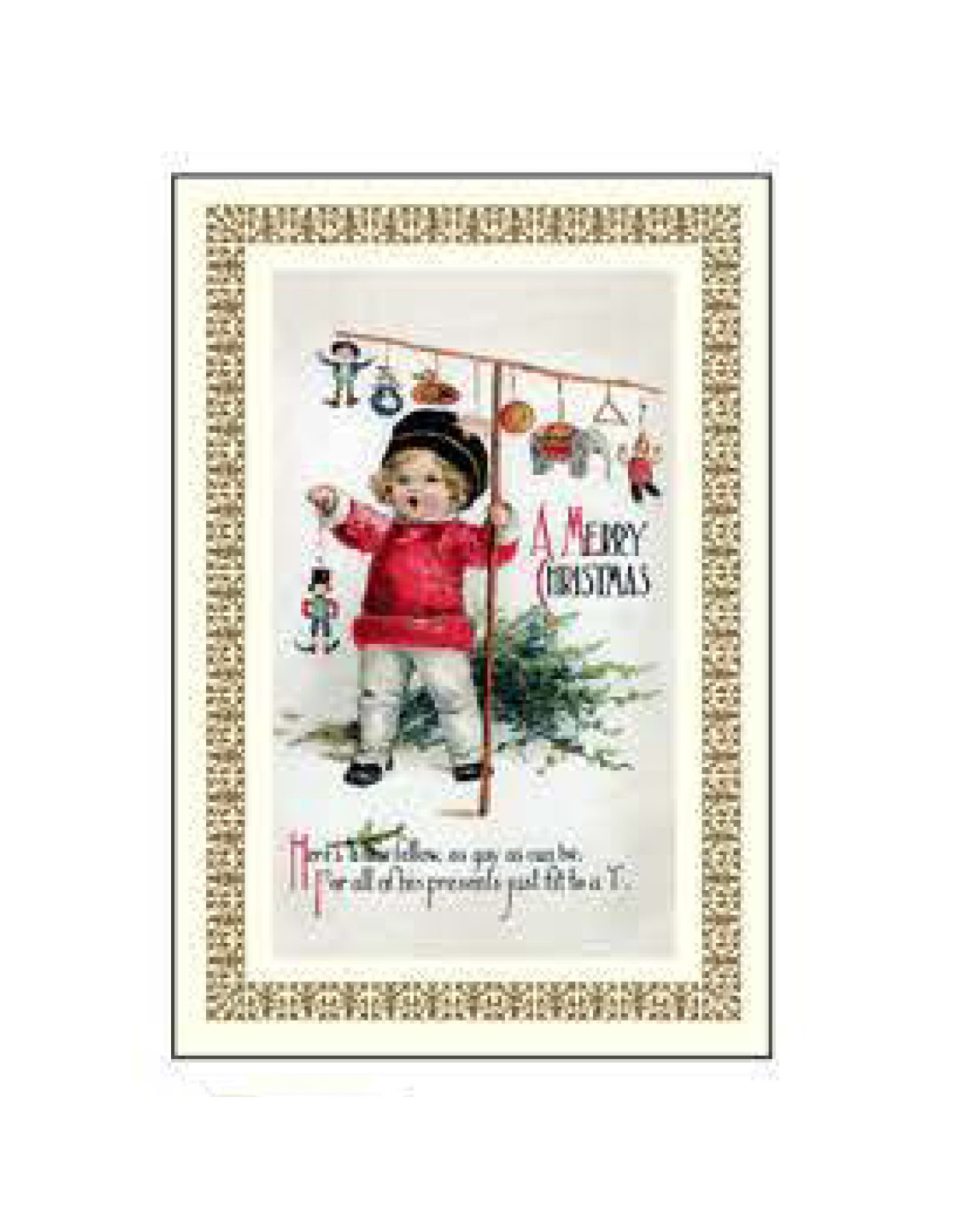 Rossi A Merry Christmas Child & Toys Vintage Postcard