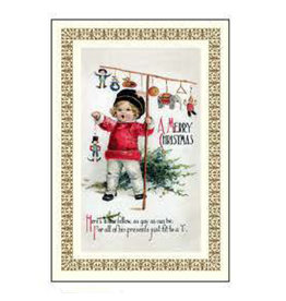 Rossi A Merry Christmas Child & Toys Vintage Postcard