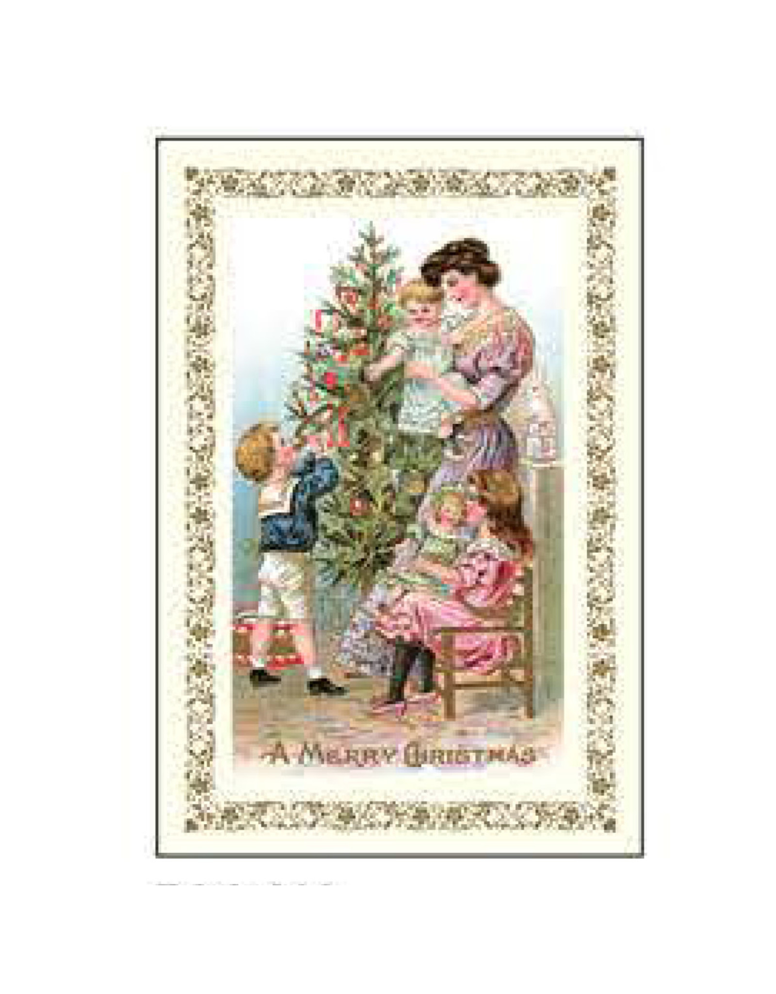 Rossi Merry Christmas Mother & Children Vintage Postcard