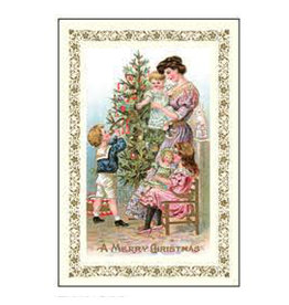 Rossi Merry Christmas Mother & Children Vintage Postcard