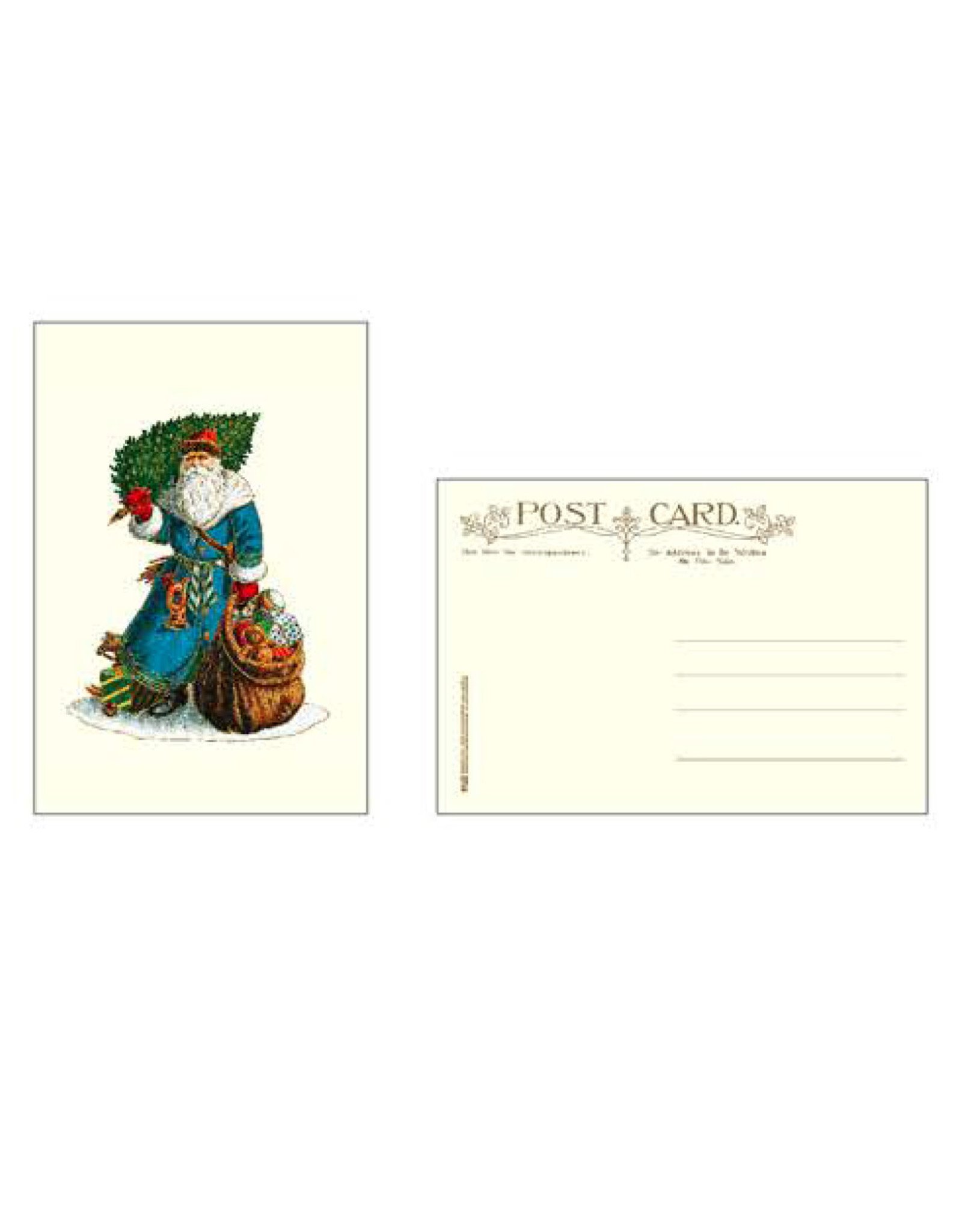 Rossi Santa Claus Vintage Postcard (Blue)