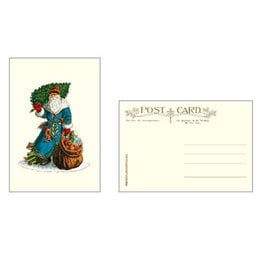 Rossi Santa Claus Vintage Postcard (Blue)