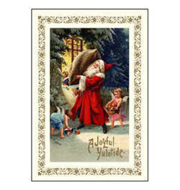 Rossi Joyful Yuletide Santa Claus Vintage Postcard