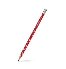 Caran d'Ache Swiss Flag Pencil with Eraser