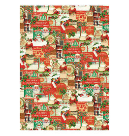 Christmas Wrap Vintage Santa - Copperfield's Gifts & Rarities