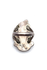 Vintage Coral Native American Sterling Ring Size 5