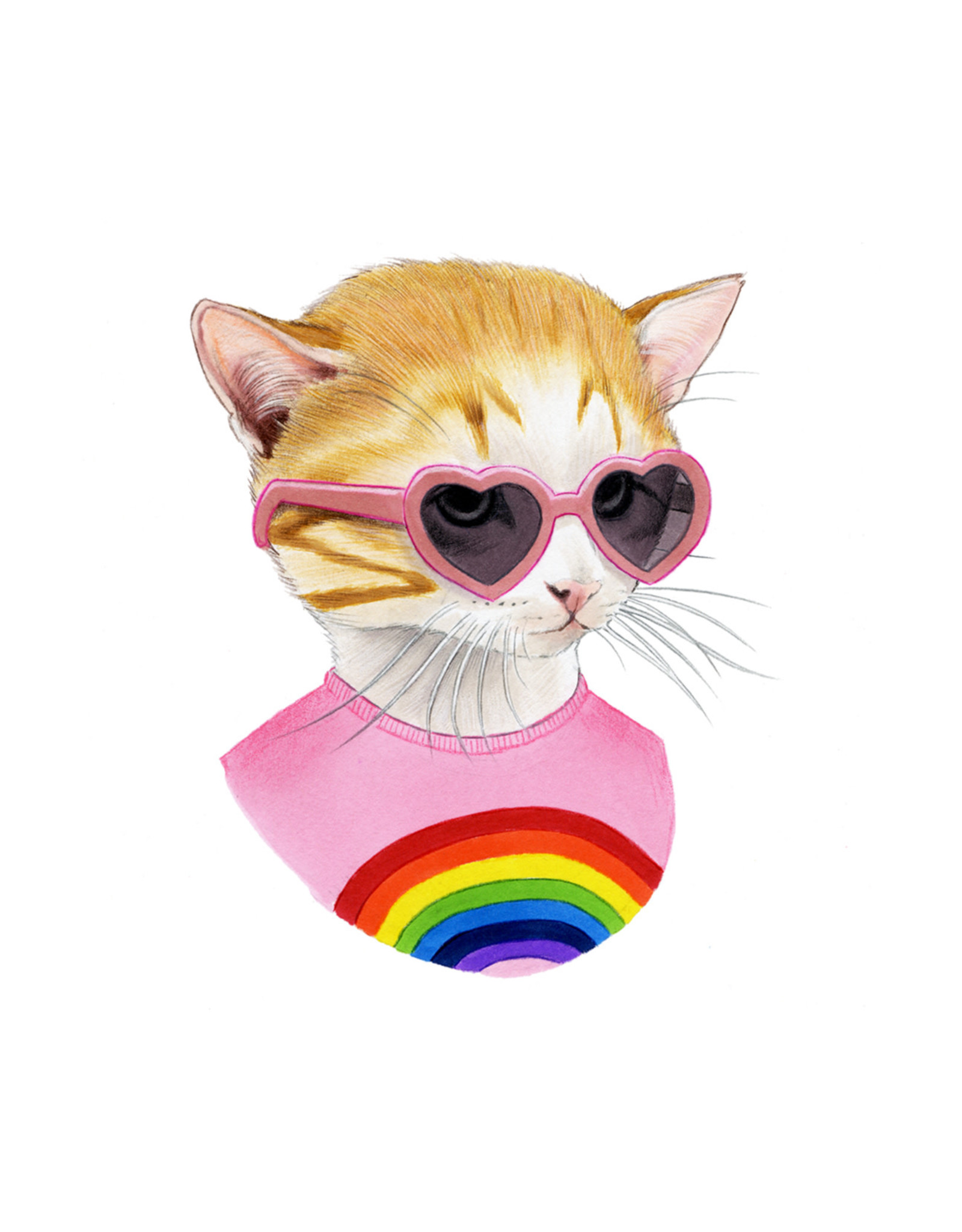 Tattly Rainbow Kitten Temporary Tattoo Pair