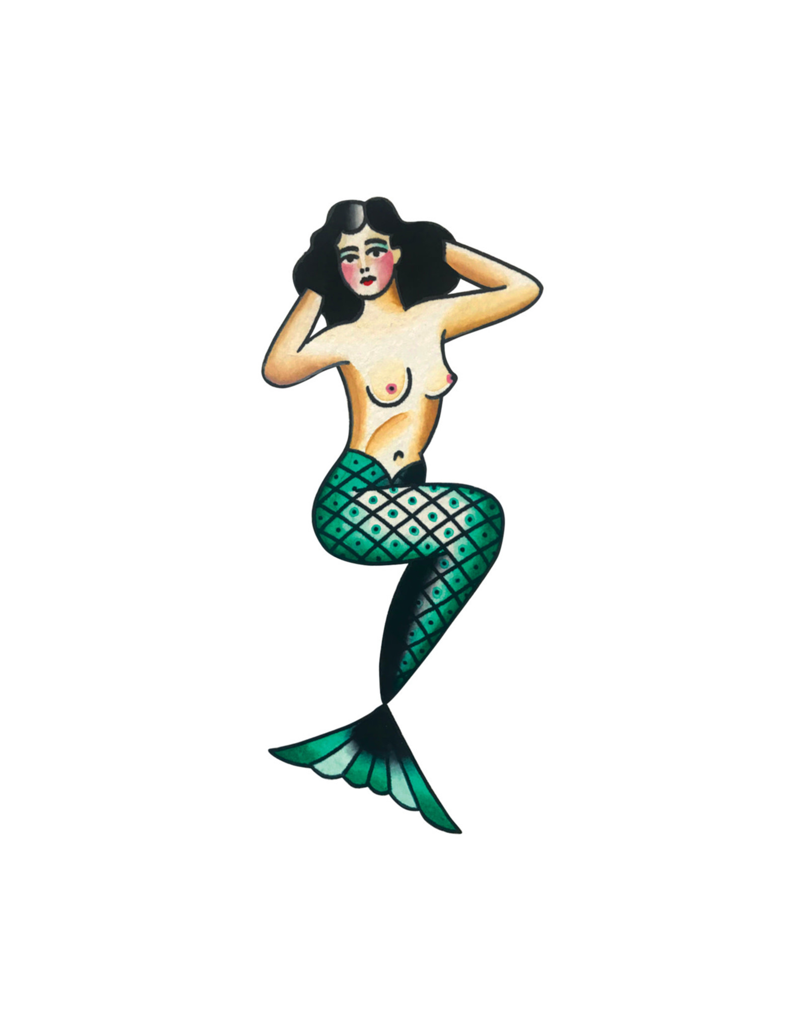 Tattly Mermaid Temporary Tattoo Pair