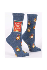 Blue Q Alarm, You're A Little Bitch Women's Crew Socks