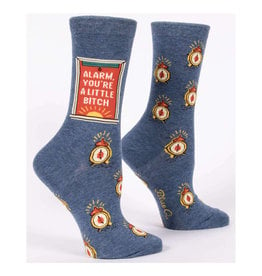 Blue Q Alarm, You're A Little Bitch Women's Crew Socks