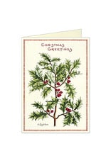 Cavallini Papers & Co. Holly Greeting Christmas Notecard