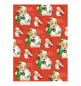 Cavallini Papers & Co. Christmas Wrap Hello Santa