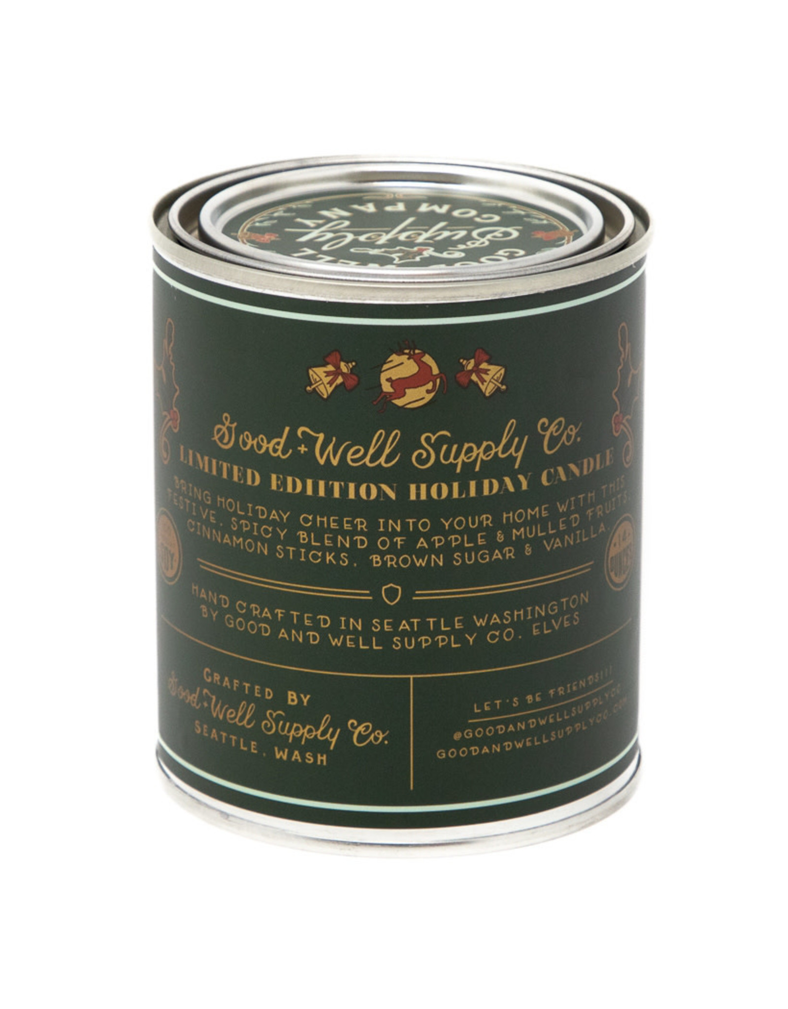 Good & Well Supply Co. Half-Pint Holiday Cheer Mulled Cider Candle
