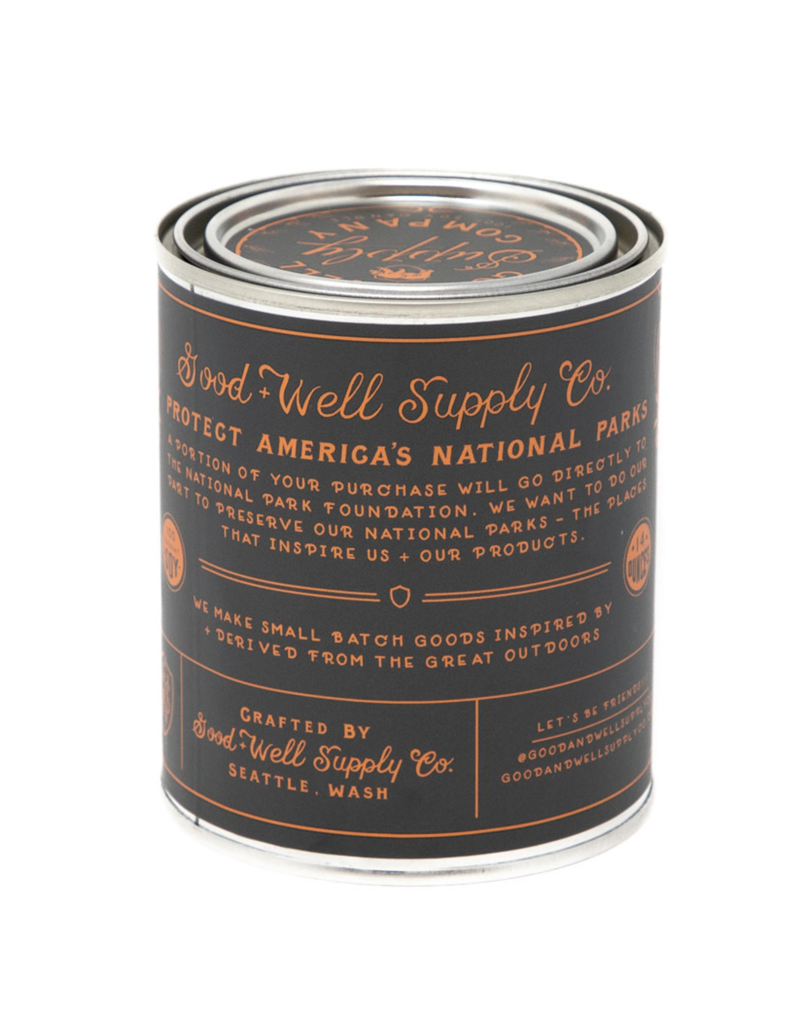 Good & Well Supply Co. Half-Pint Yosemite Candle - Cedarwood, Amber, Orange & Spice