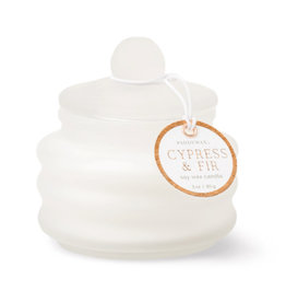 Paddywax Cypress & Fir 3oz Candle Frosted White Glass with Lid