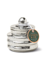 Paddywax Cypress & Fir 3oz Candle Silver Mercury Glass with Lid