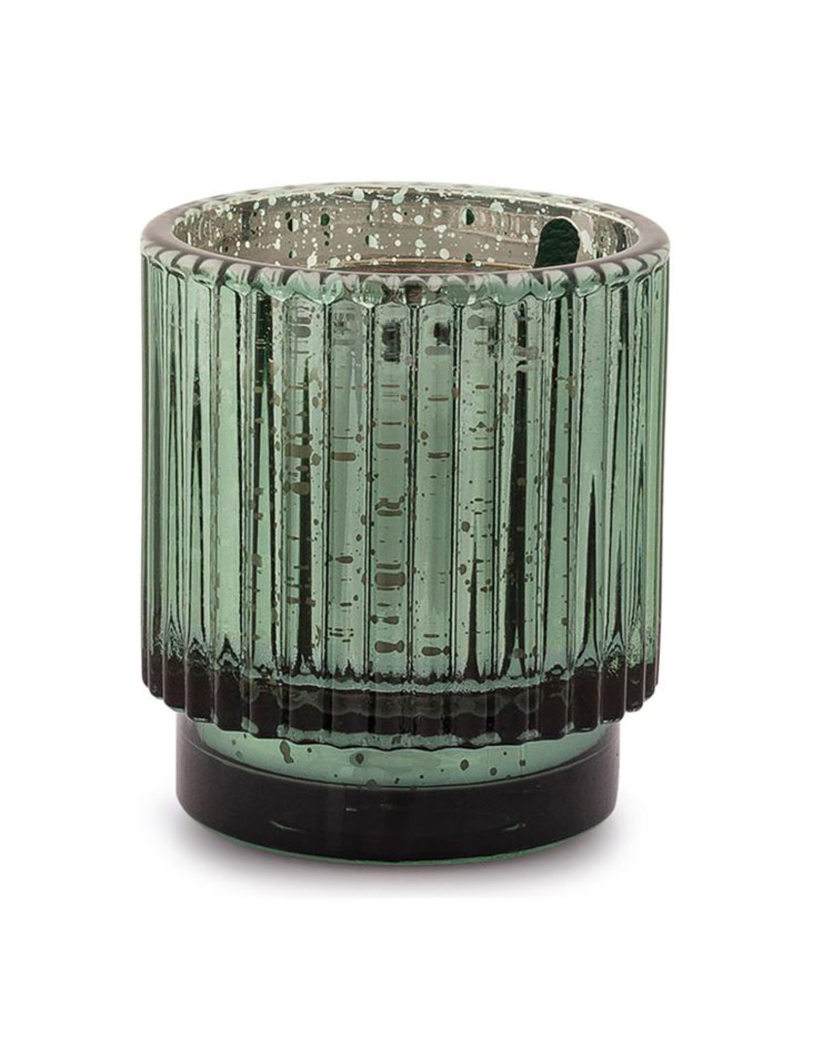 Paddywax Cypress & Fir 4½ oz Green Mercury Ribbed Glass Short Candle
