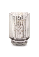 Paddywax Cypress & Fir 12oz Silver Mercury Tall Ribbed Glass Candle