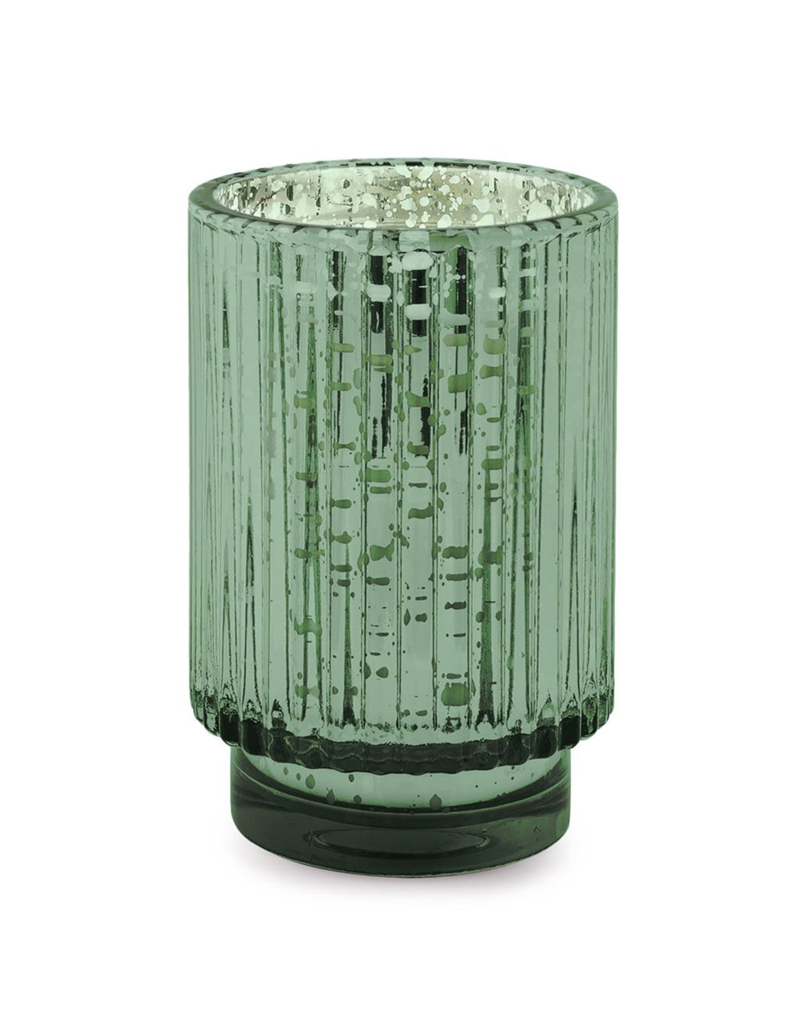 Paddywax Cypress & Fir 12oz Green Mercury Tall Ribbed Glass Candle