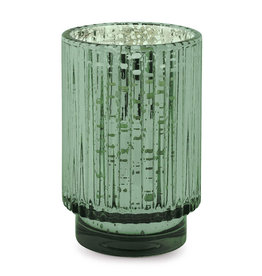 Paddywax Cypress & Fir 12oz Green Mercury Tall Ribbed Glass Candle