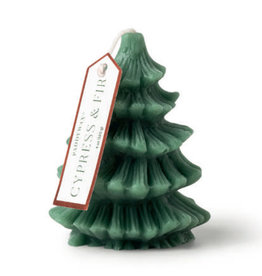 Paddywax Cypress & Fir Short Tree Totem Candle with Hangtag