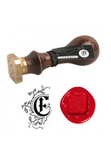 J. Herbin "E" Script Retro Style Letter Seal + Handle