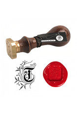 J. Herbin "T" Script Retro Style Letter Seal + Handle