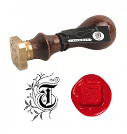 J. Herbin "T" Script Retro Style Letter Seal + Handle